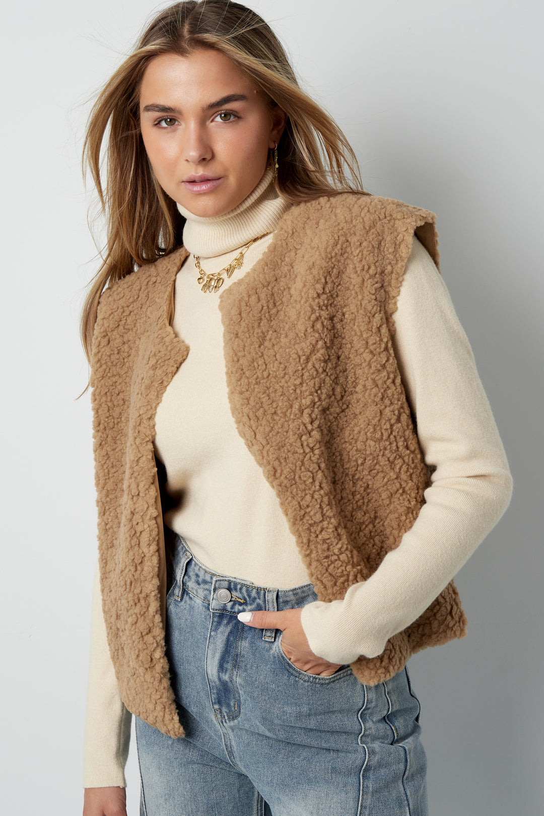 Damen Winter Teddybär Flauschig Pelz Weste Jacke in verschiedenen Farben