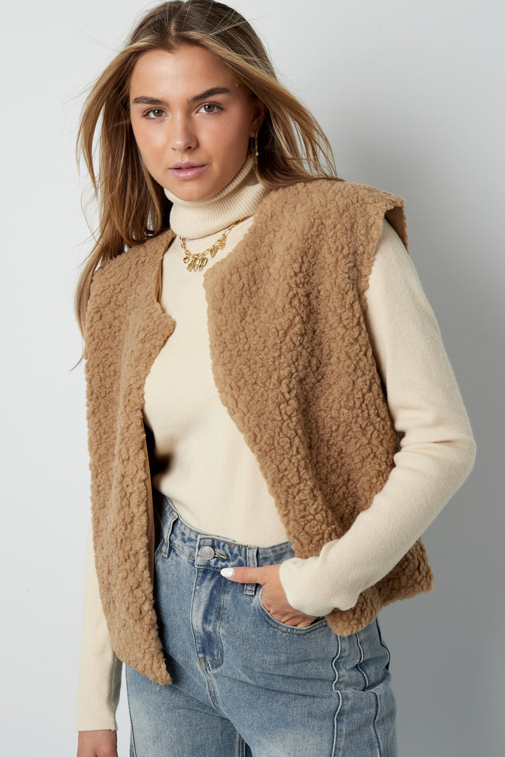 Damen Winter Teddybär Flauschig Pelz Weste Jacke in verschiedenen Farben