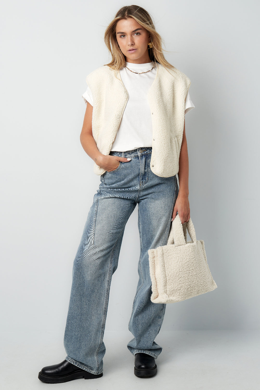 Damen Winter Teddybär Flauschig Pelz Weste Jacke in verschiedenen Farben