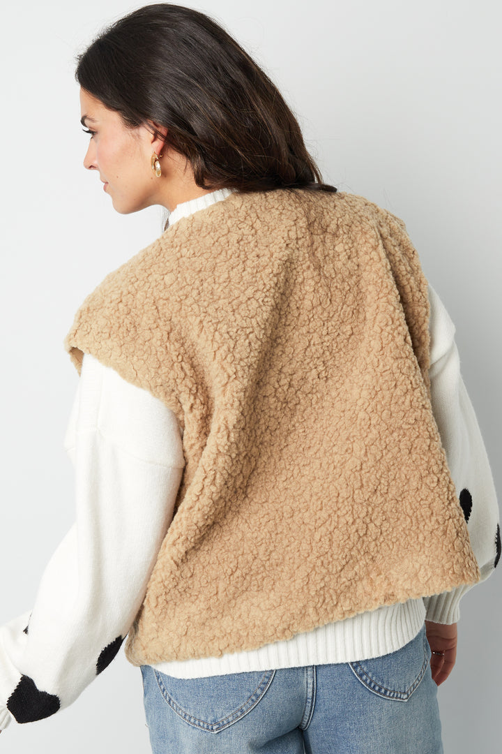 Damen Winter Teddybär Flauschig Pelz Weste Jacke in verschiedenen Farben