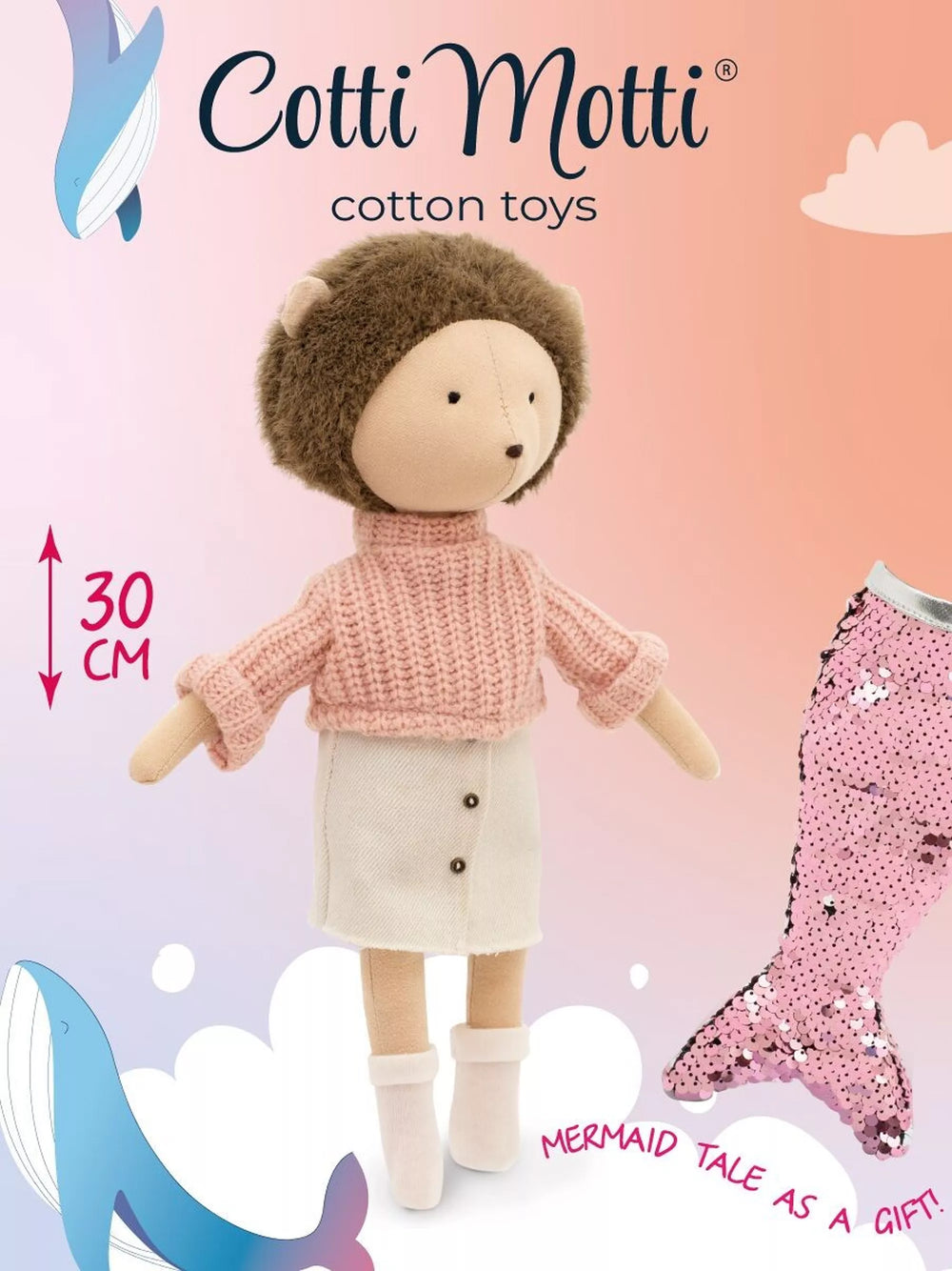 Plüsch und Stofftier "HEINRICH DER IGEL" - 100% Baumwolle ab 3+ mit Bonus - myshop-ffm