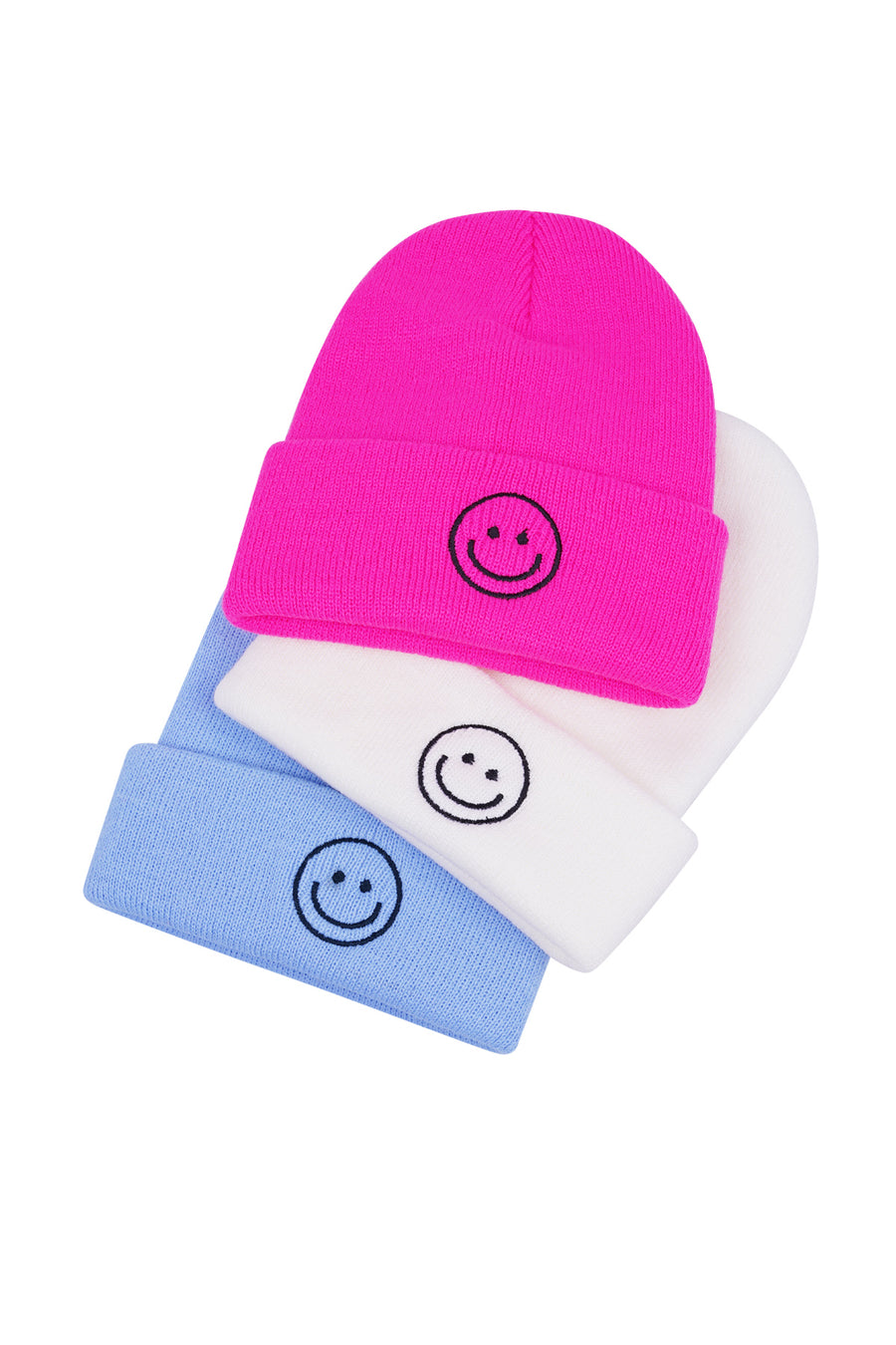 Beanie Mütze Süsse „Smiley" warme Strickmütze Wintermütze verschiedene Farben