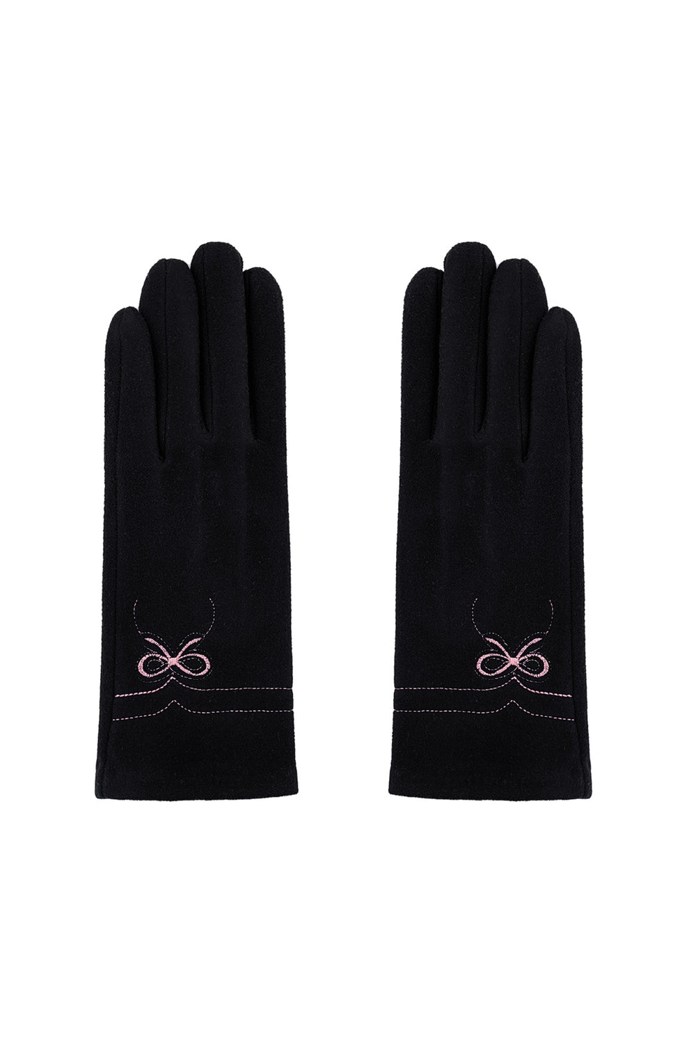 Damen Winter Warm Handschuhe "Zarte Schleife" Einzelne Finger Touchable