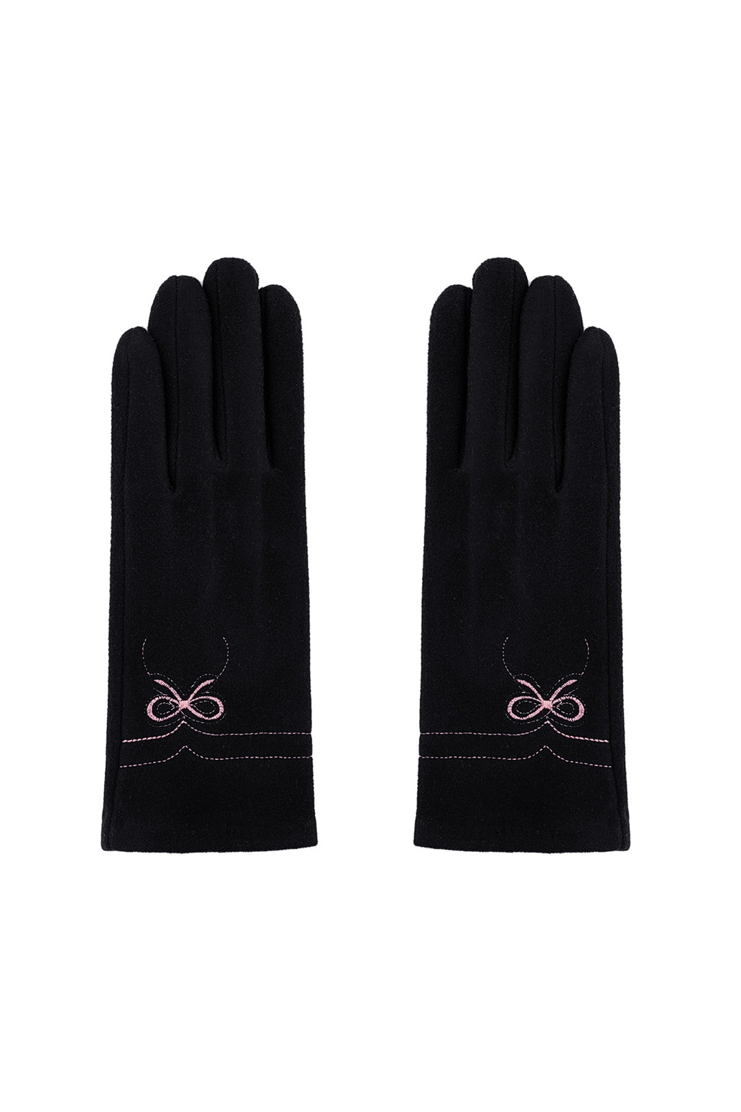 Damen Winter Warm Handschuhe "Zarte Schleife" Einzelne Finger Touchable