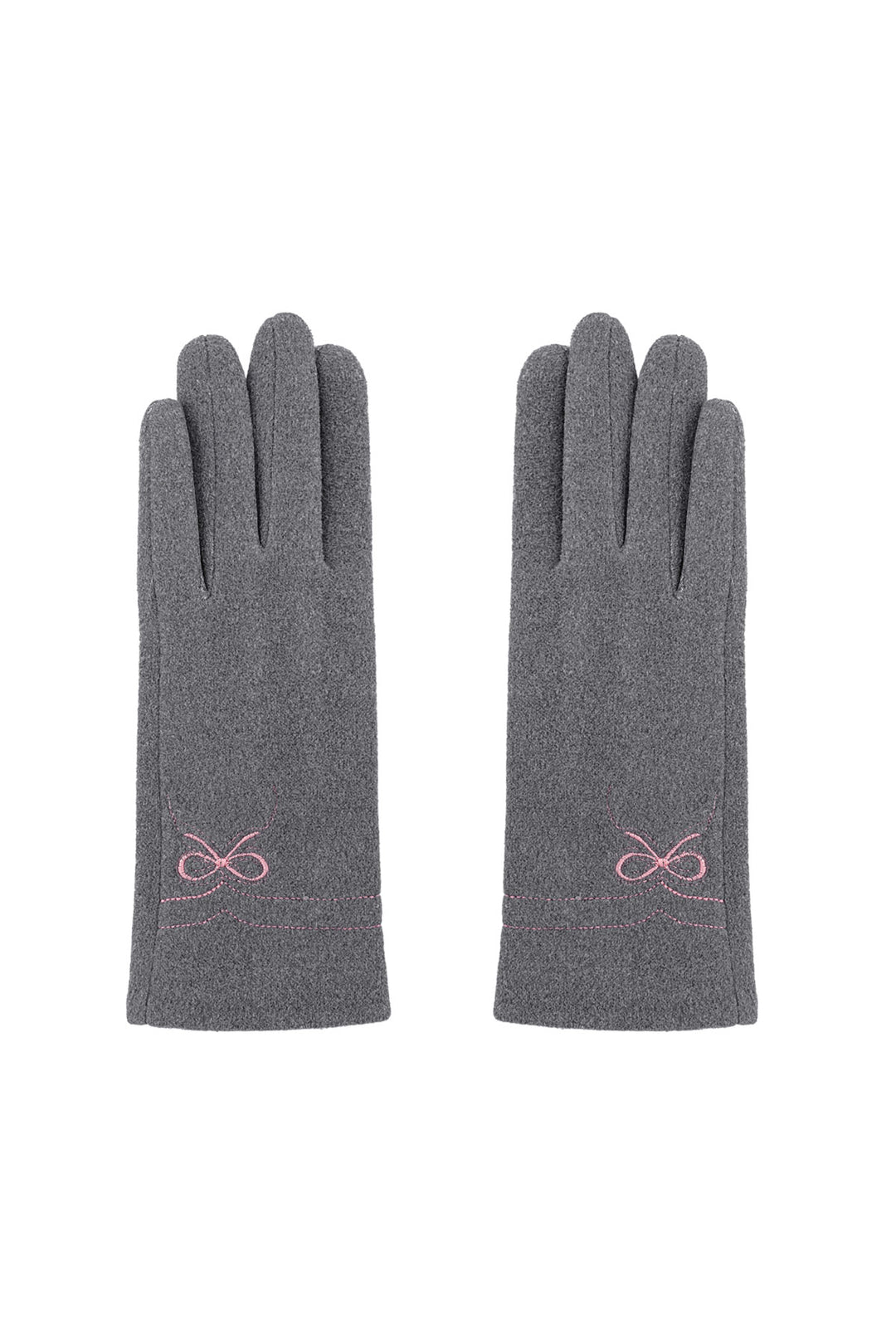 Damen Winter Warm Handschuhe "Zarte Schleife" Einzelne Finger Touchable