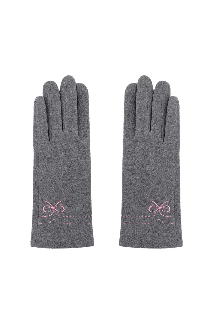 Damen Winter Warm Handschuhe "Zarte Schleife" Einzelne Finger Touchable