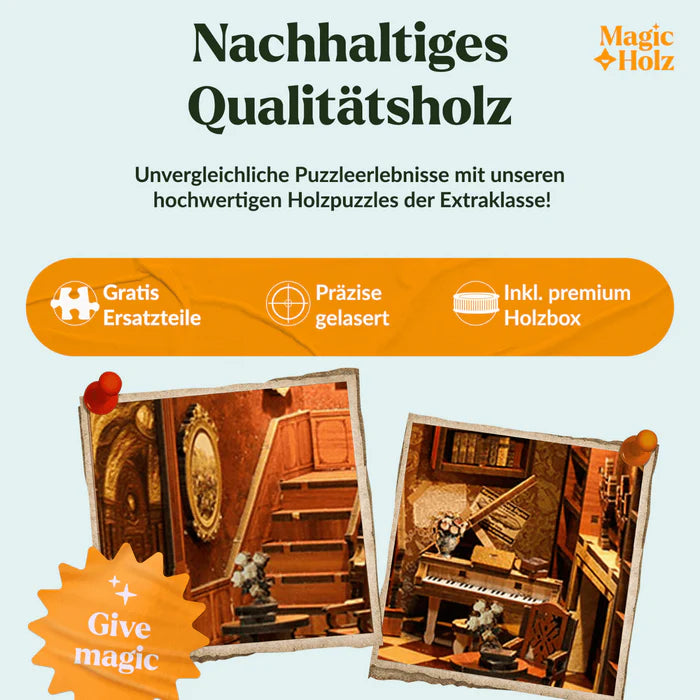 Rolife "BOOKNOOK & Wonderland BOOKSTORE" TGB07 DIY 3D-Holz-Buchecke - myshop-ffm
