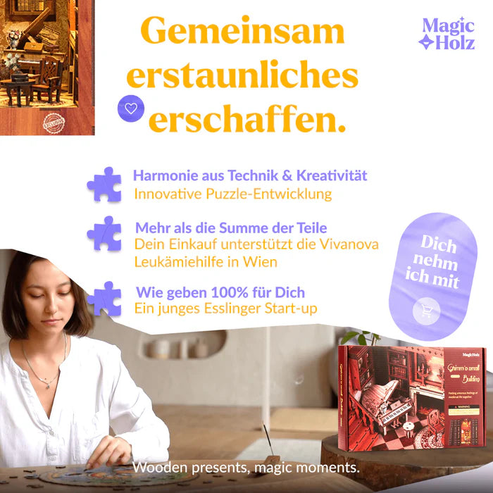 Rolife "BOOKNOOK & Wonderland BOOKSTORE" TGB07 DIY 3D-Holz-Buchecke - myshop-ffm