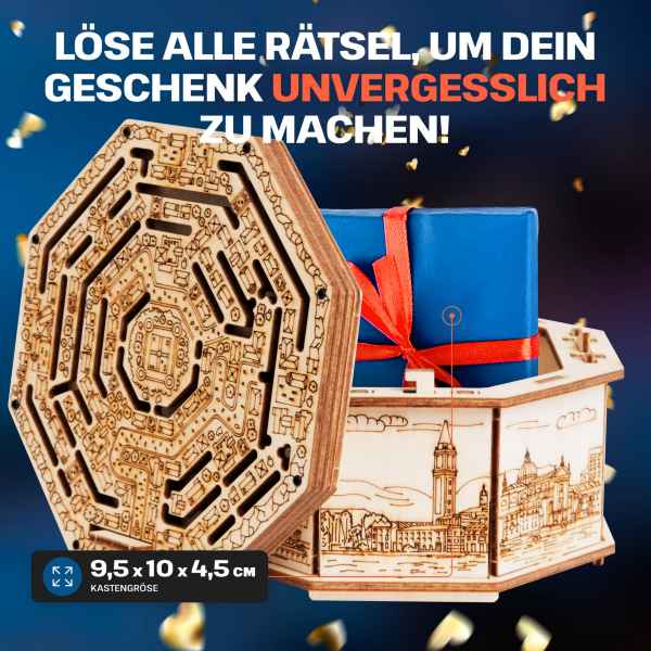 Escape Welt HOLZ SECRETBOX LABYRINTH - Escape Room Spiel - Rätsel - myshop-ffm