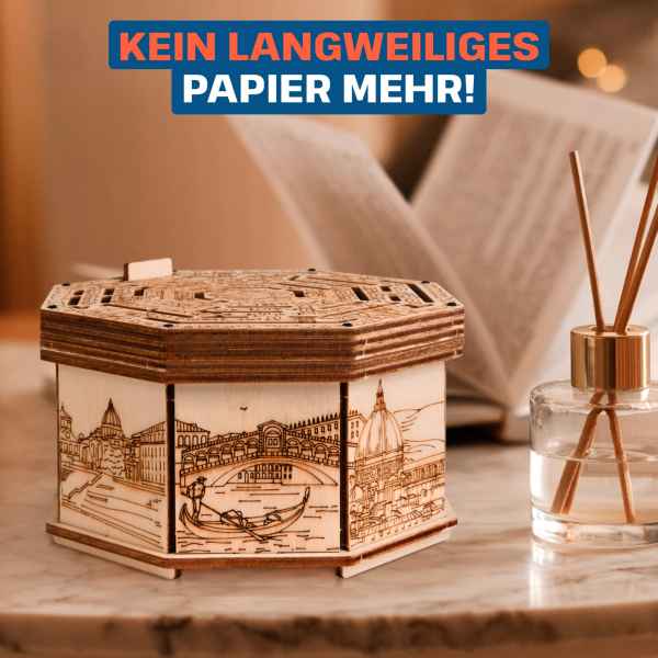 Escape Welt HOLZ SECRETBOX LABYRINTH - Escape Room Spiel - Rätsel - myshop-ffm