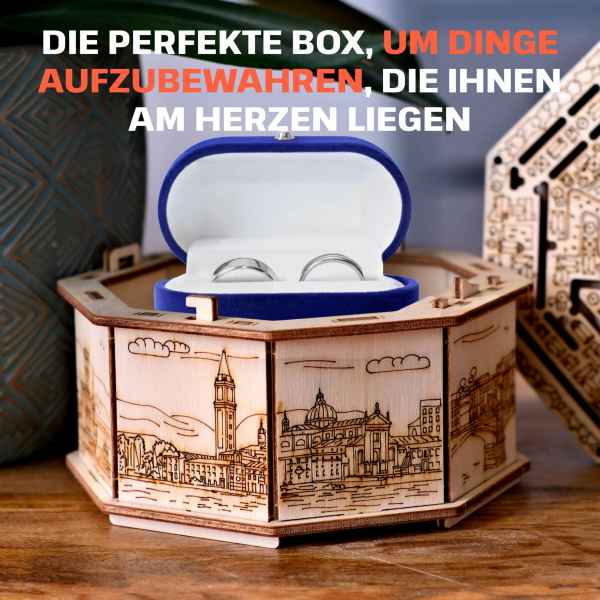Escape Welt HOLZ SECRETBOX LABYRINTH - Escape Room Spiel - Rätsel - myshop-ffm