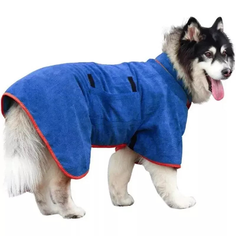 Saugfähiger Hunde- & Katzen-Bademantel XS-XL - Schnell trocknend & kuschelig warm!