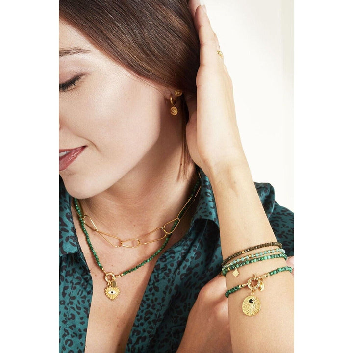 Anhänger "Rachel" mit schwarzem Stein in Silber - myshop-ffm