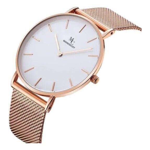 Armbanduhr "Classic White Gold Mesh" oder "Classic Black Gold Mesh" 36 mm - myshop-ffm