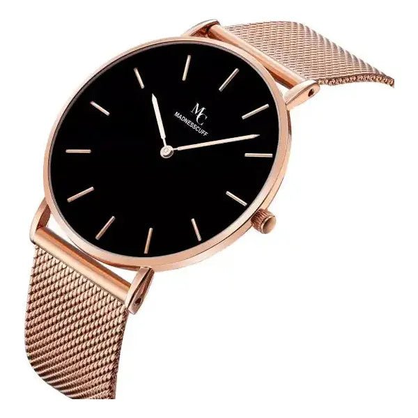 Armbanduhr "Classic White Gold Mesh" oder "Classic Black Gold Mesh" 36 mm - myshop-ffm