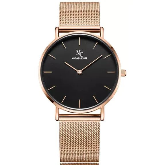 Armbanduhr "Classic White Gold Mesh" oder "Classic Black Gold Mesh" 36 mm - myshop-ffm