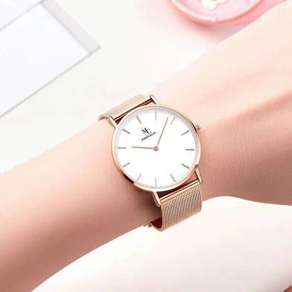 Armbanduhr "Classic White Gold Mesh" oder "Classic Black Gold Mesh" 36 mm - myshop-ffm