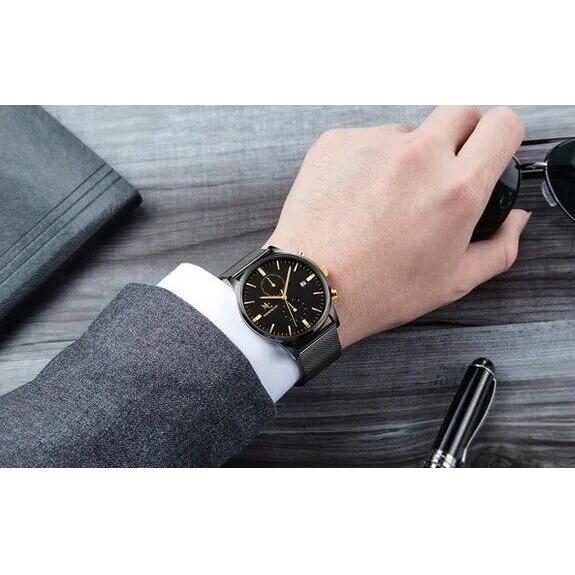 Armbanduhr "Internable Gold" Schwarz & Gold 43 mm - myshop-ffm