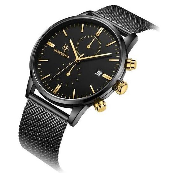 Armbanduhr "Internable Gold" Schwarz & Gold 43 mm - myshop-ffm