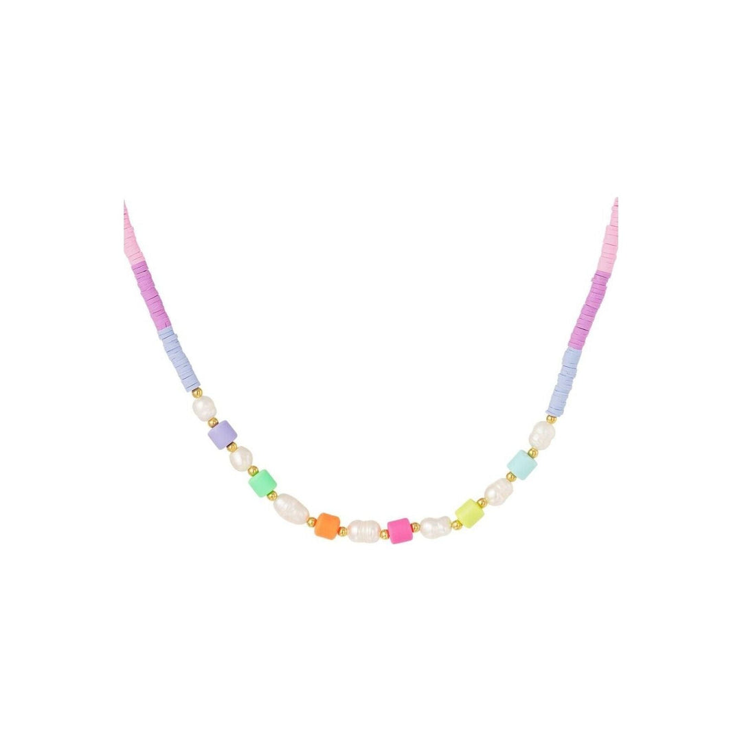 Bunte Perlenkette-Rainbow-Kollektion in Multicolor - Länge 40-45 cm - myshop-ffm
