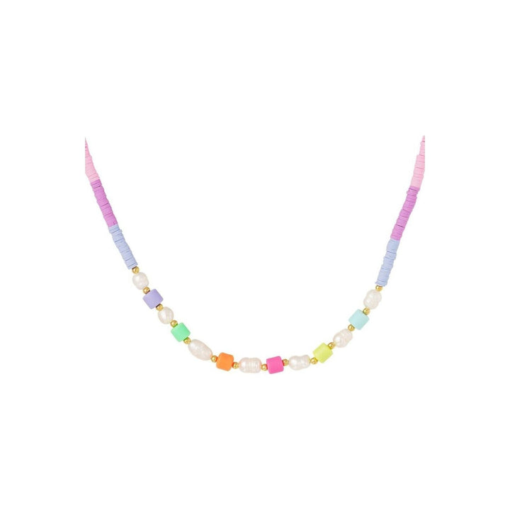 Bunte Perlenkette-Rainbow-Kollektion in Multicolor - Länge 40-45 cm - myshop-ffm