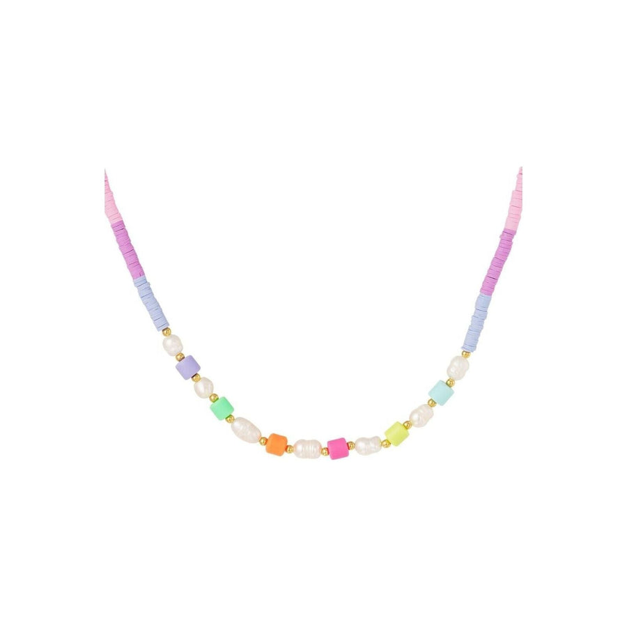 Bunte Perlenkette-Rainbow-Kollektion in Multicolor - Länge 40-45 cm - myshop-ffm