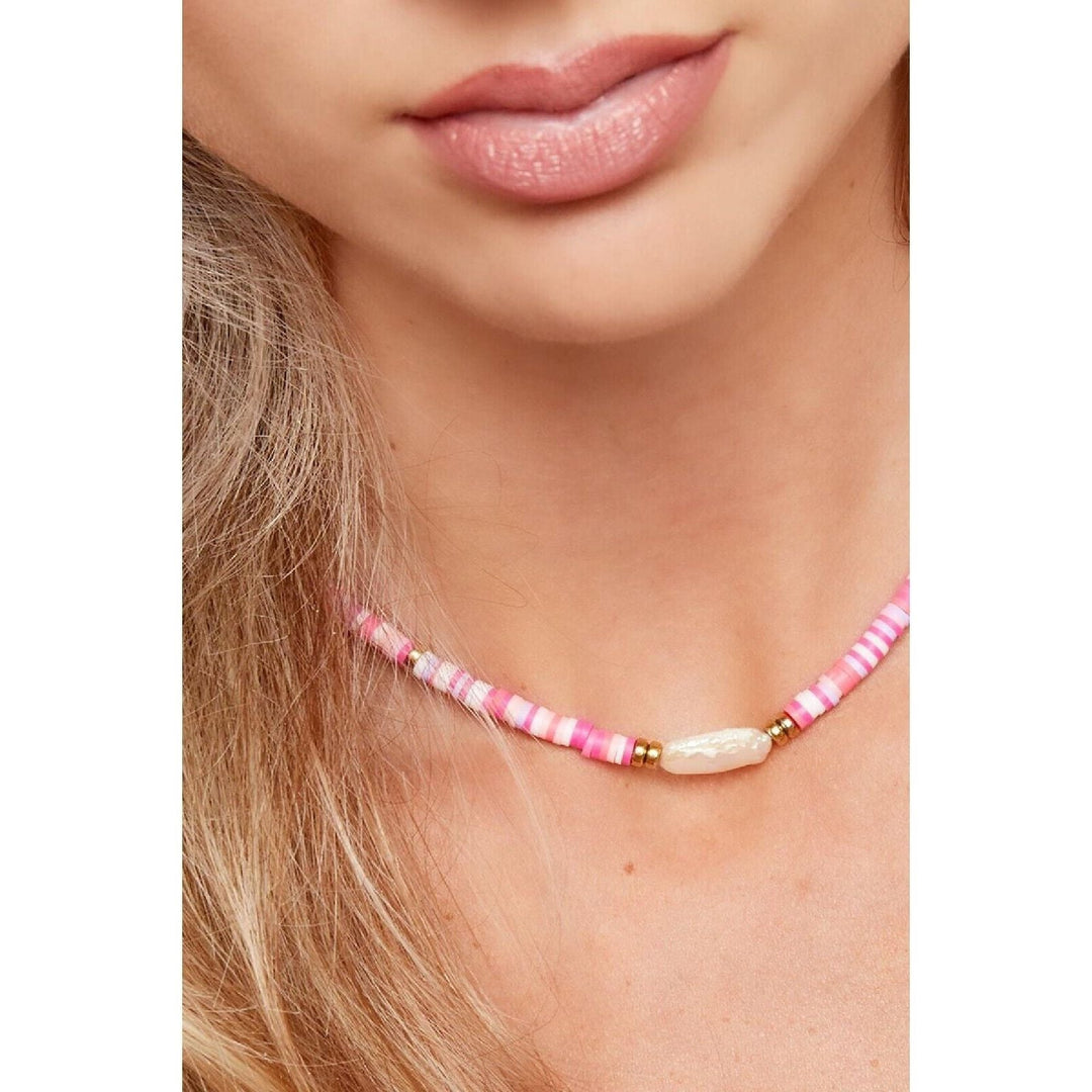 Bunte Perlenkette Summergirls-Kollektion in Grün - Länge 39-44 cm - myshop-ffm