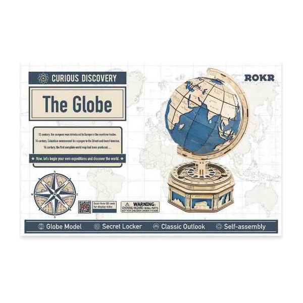 ROKR "The Globe" Der Globus ST002 Riesiges 3D-Holzmodell - myshop-ffm