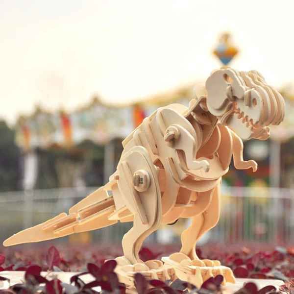 ROKR "The Walking T-Rex" Gehender Brüllender T-REX D210 3D Holzmodell - myshop-ffm