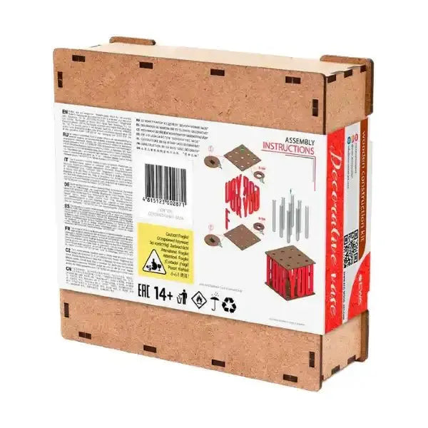 ECO WOOD ART DIY Dekorative Vase mit verschiedenen Motiven Holz-Bausatz - myshop-ffm