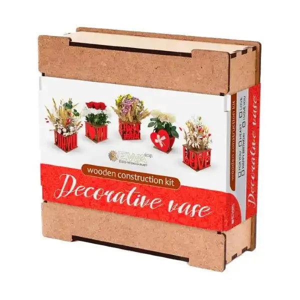 ECO WOOD ART DIY Dekorative Vase mit verschiedenen Motiven Holz-Bausatz - myshop-ffm
