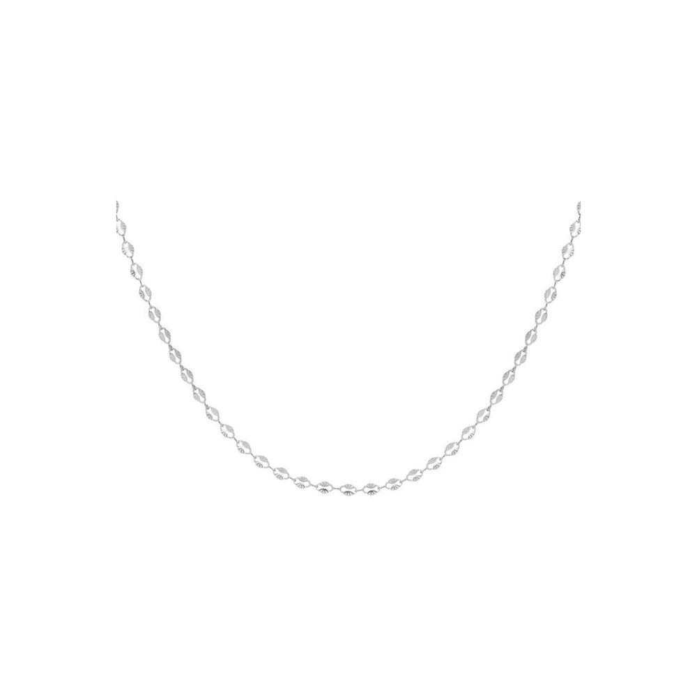 Elegante Halskette mit kleinen offenen ovalen Gliedern in Gold oder Silber - Länge 39-44 cm - myshop-ffm