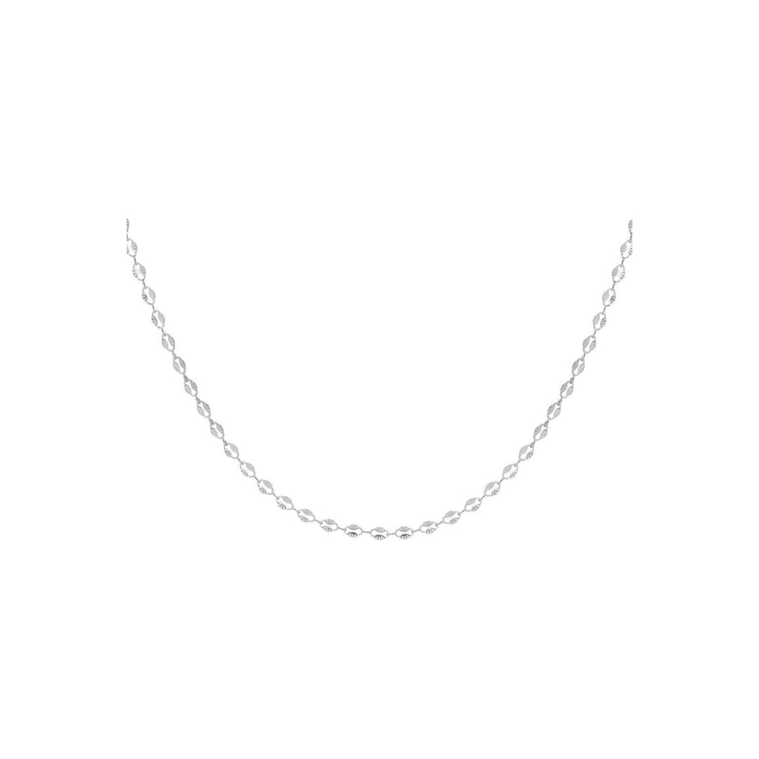 Elegante Halskette mit kleinen offenen ovalen Gliedern in Gold oder Silber - Länge 39-44 cm - myshop-ffm