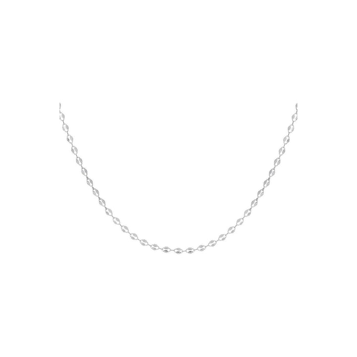 Elegante Halskette mit kleinen offenen ovalen Gliedern in Gold oder Silber - Länge 39-44 cm - myshop-ffm