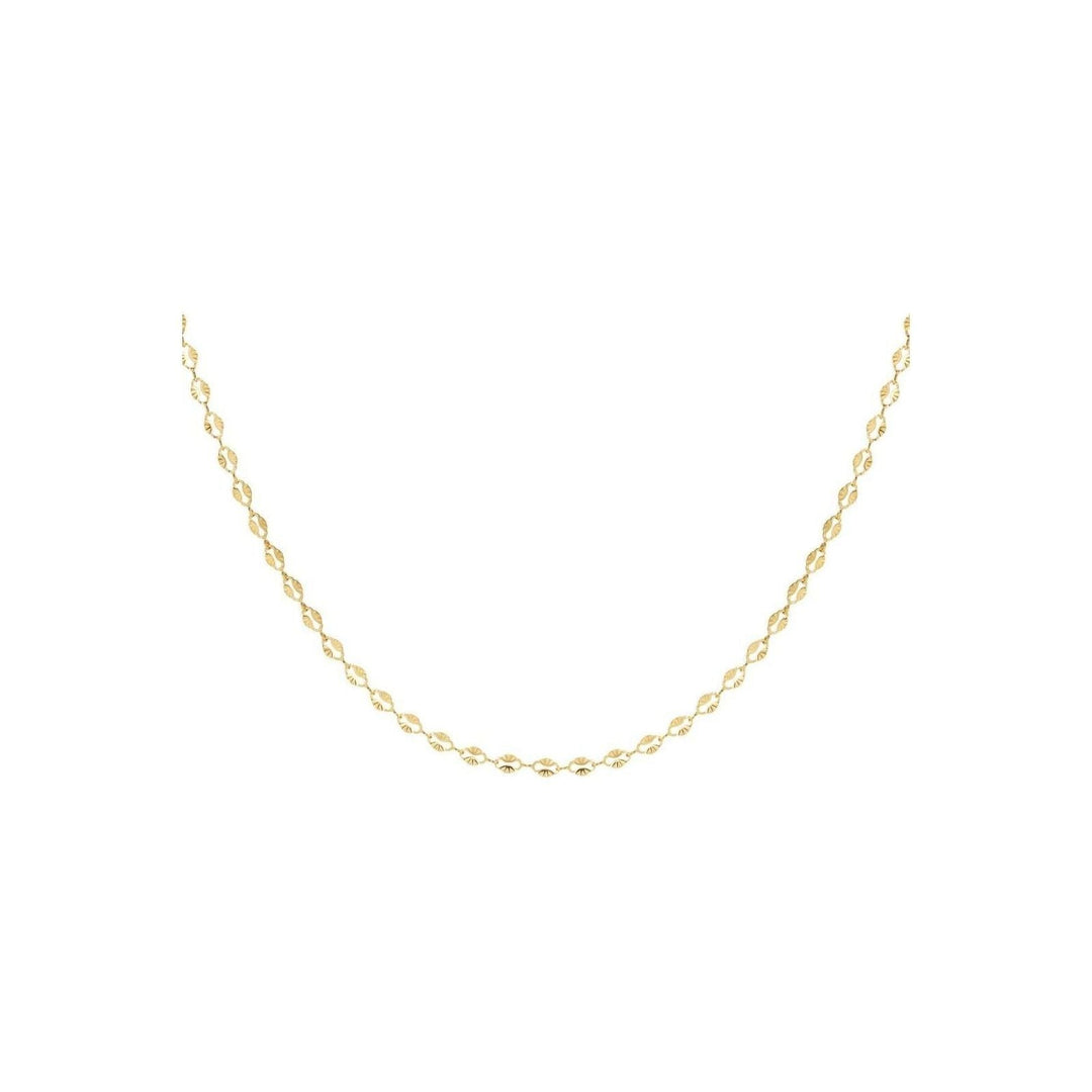 Elegante Halskette mit kleinen offenen ovalen Gliedern in Gold oder Silber - Länge 39-44 cm - myshop-ffm