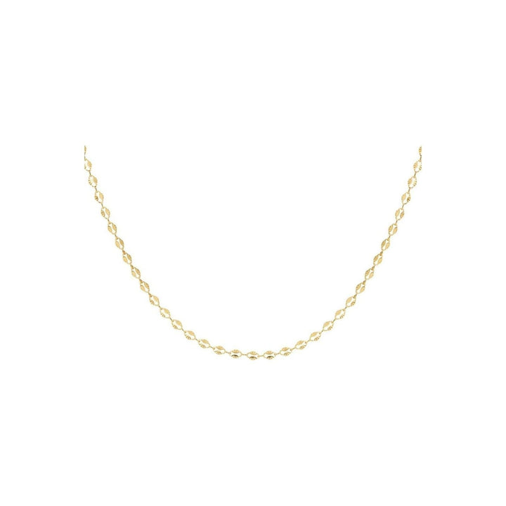 Elegante Halskette mit kleinen offenen ovalen Gliedern in Gold oder Silber - Länge 39-44 cm - myshop-ffm