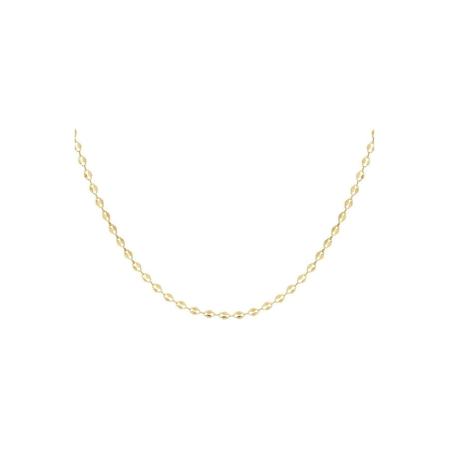 Elegante Halskette mit kleinen offenen ovalen Gliedern in Gold oder Silber - Länge 39-44 cm - myshop-ffm