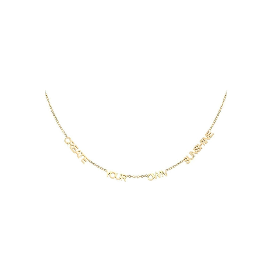 Halskette "Create Your Own Sunshine" in Gold oder Silber - Länge 38cm - myshop-ffm