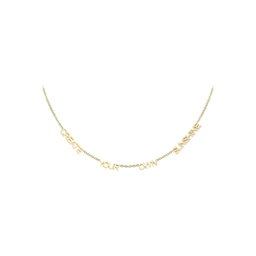 Halskette "Create Your Own Sunshine" in Gold oder Silber - Länge 38cm - myshop-ffm