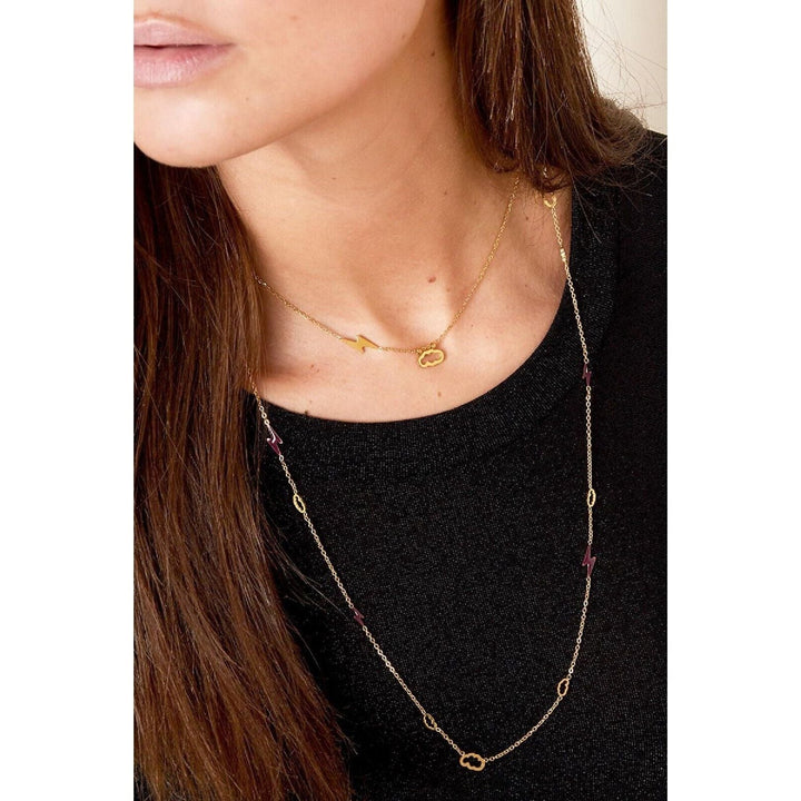 Halskette "Donner" in Gold oder Silber - Länge 70-75 cm - myshop-ffm