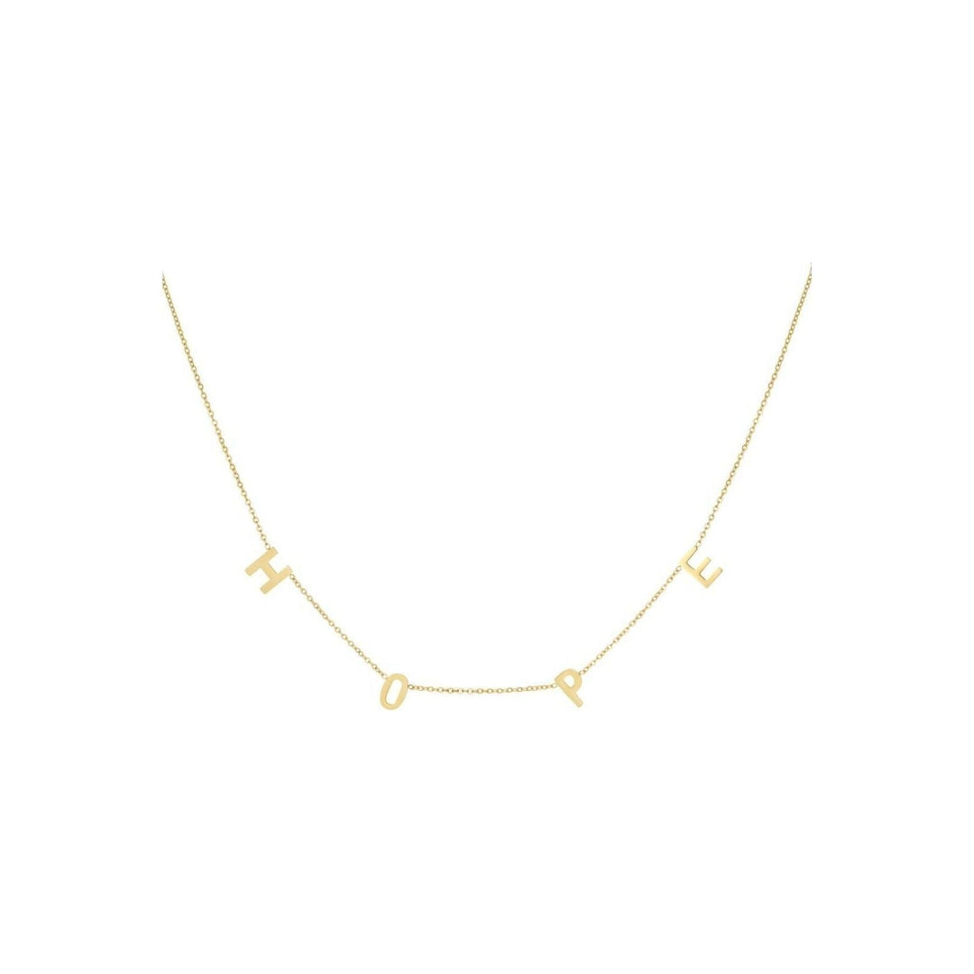 Halskette "Hope Quote" in Gold oder Silber - Länge 37-42 cm - myshop-ffm