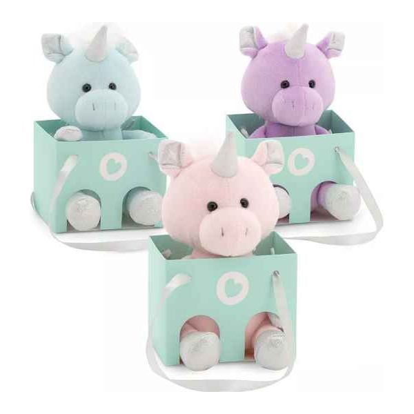 Plüsch und Stofftier "The Unicorn" in Geschenktüte in 3 Farben - myshop-ffm