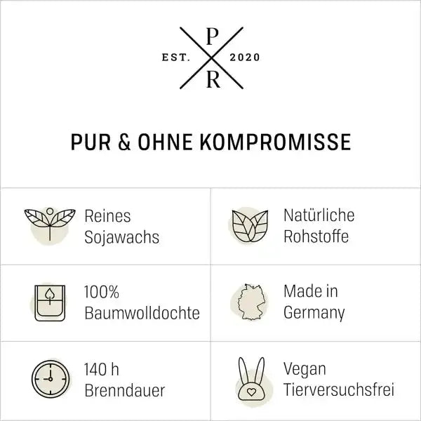 Purple River Duftkerze Fruity Peach Iced Tea - 623g im Glas bis 140 Stunden, handgefertigt - myshop-ffm