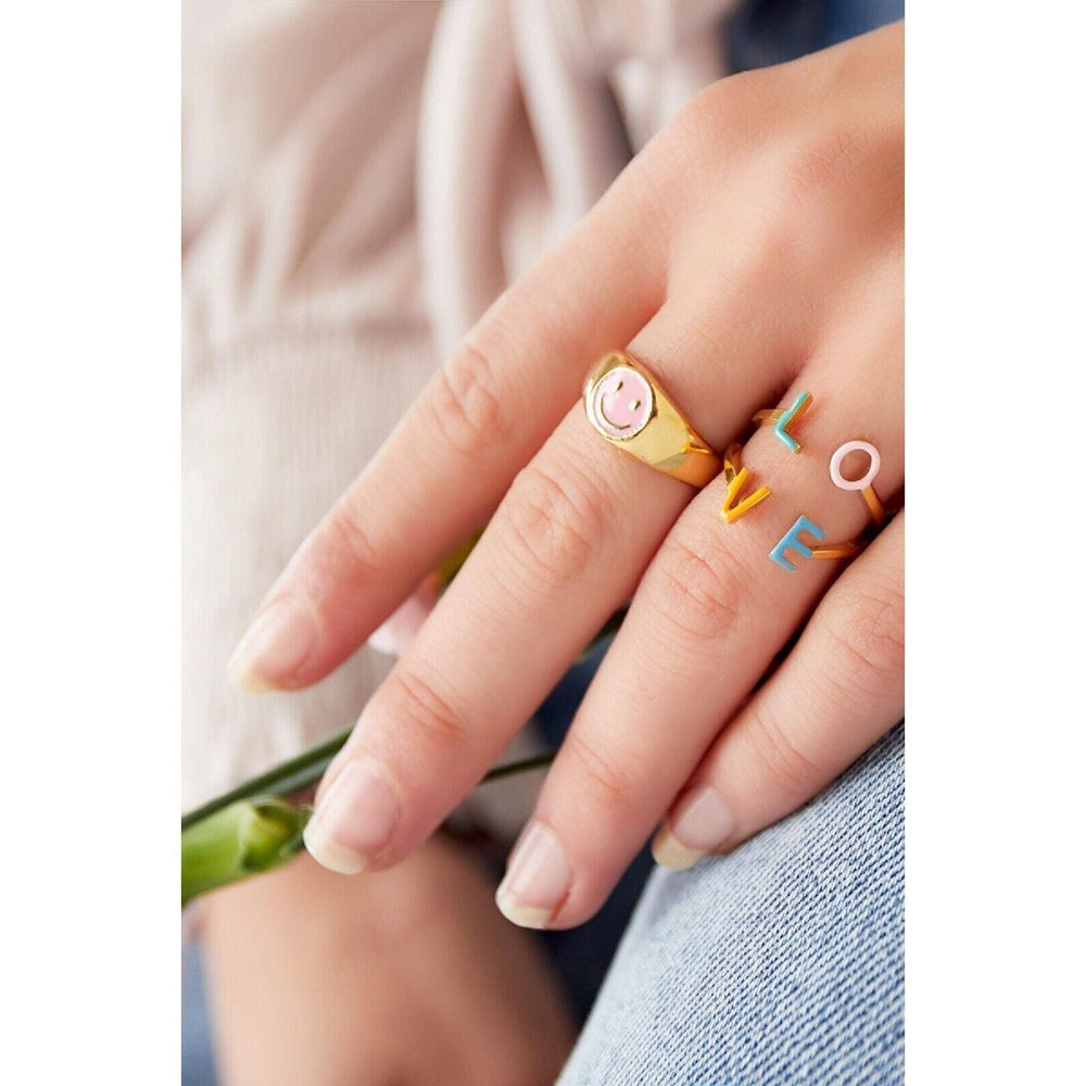 Ring "Love" Mehrfarbig in Silber - myshop-ffm