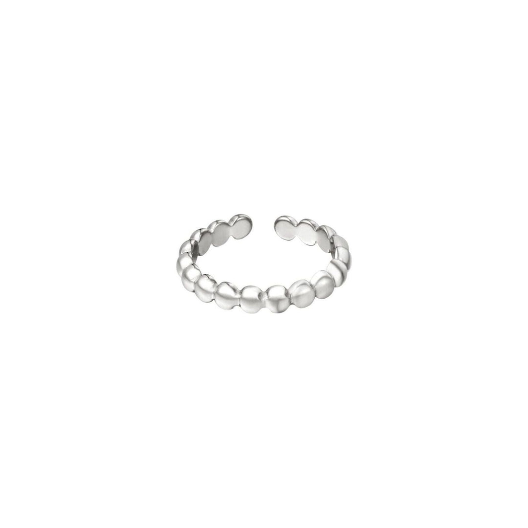 Ring "Runde Tropfen" in Silber verstellbar - myshop-ffm