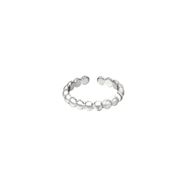 Ring "Runde Tropfen" in Silber verstellbar - myshop-ffm