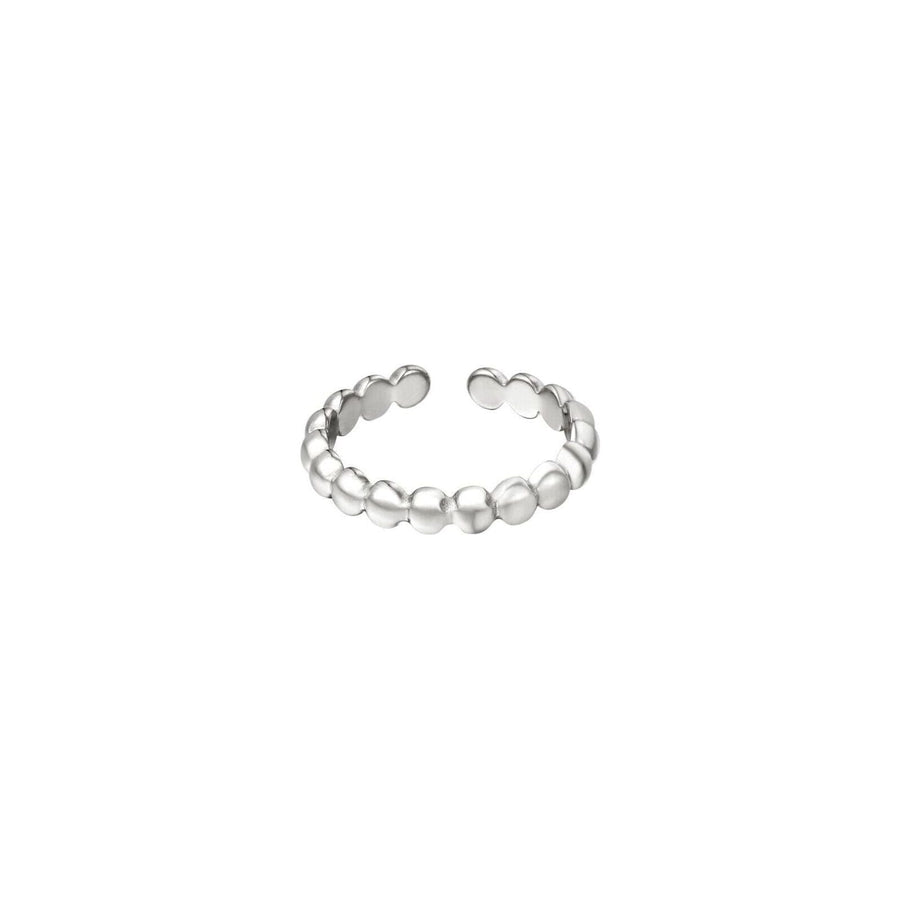 Ring "Runde Tropfen" in Silber verstellbar - myshop-ffm