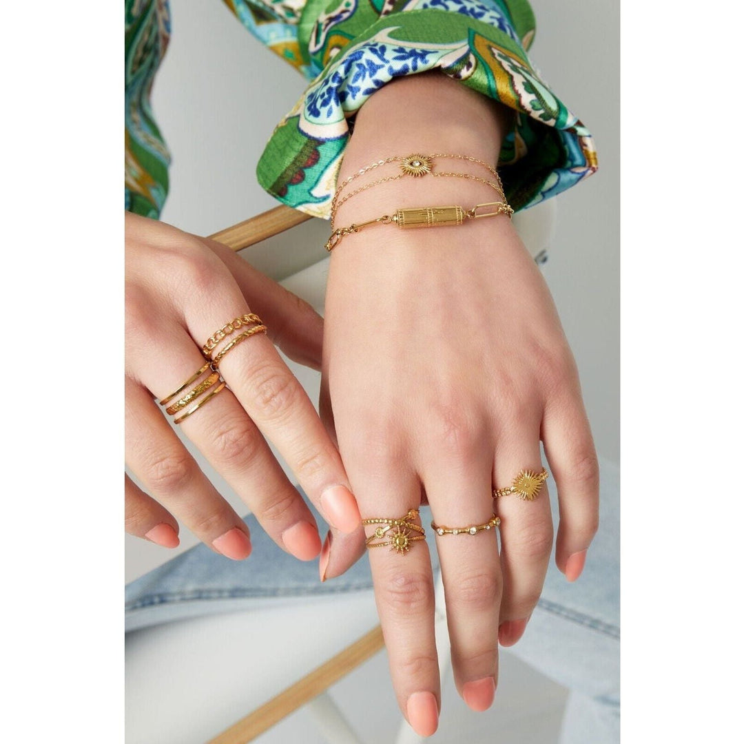 Ring "Sonne" in Silber in verstellbar - myshop-ffm