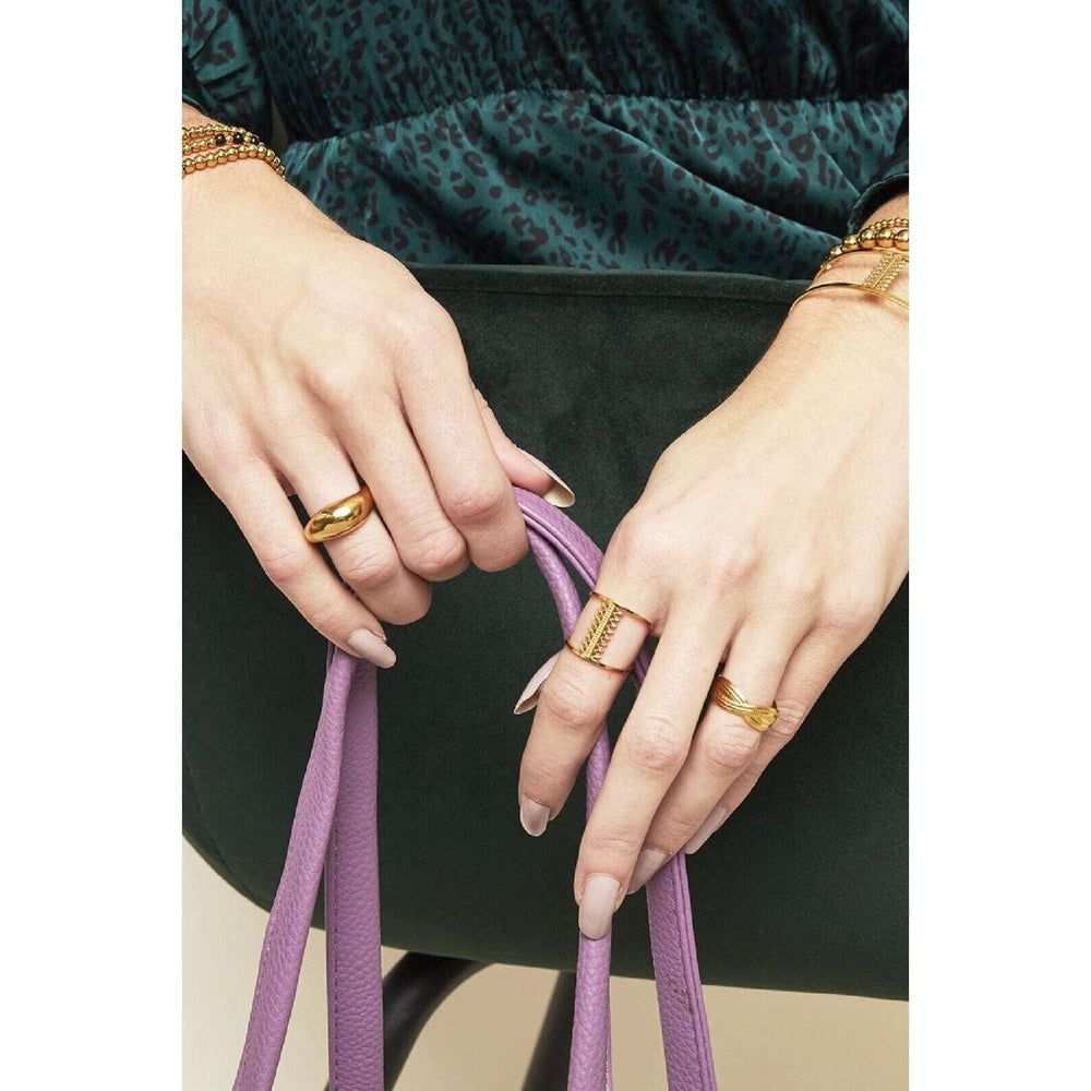 Ring" Woven" in Silber verstellbar - myshop-ffm