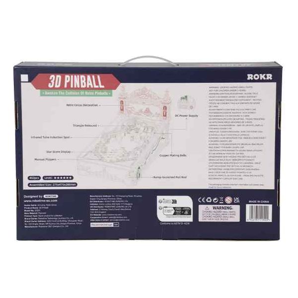 ROKR "3D Pinball Machine" - 3D-Holzmodell EG01 - myshop-ffm